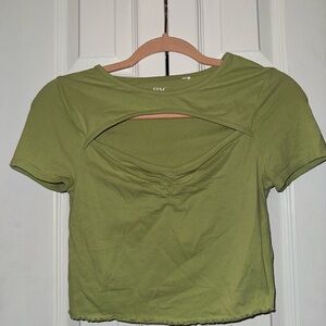 PacSun Olive Short Sleeve Top